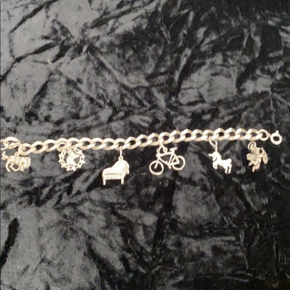 Silver charm bracelet